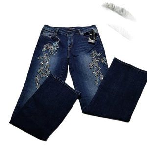 Bianca‎ Nygard New York Sequin Embroidered Jeans